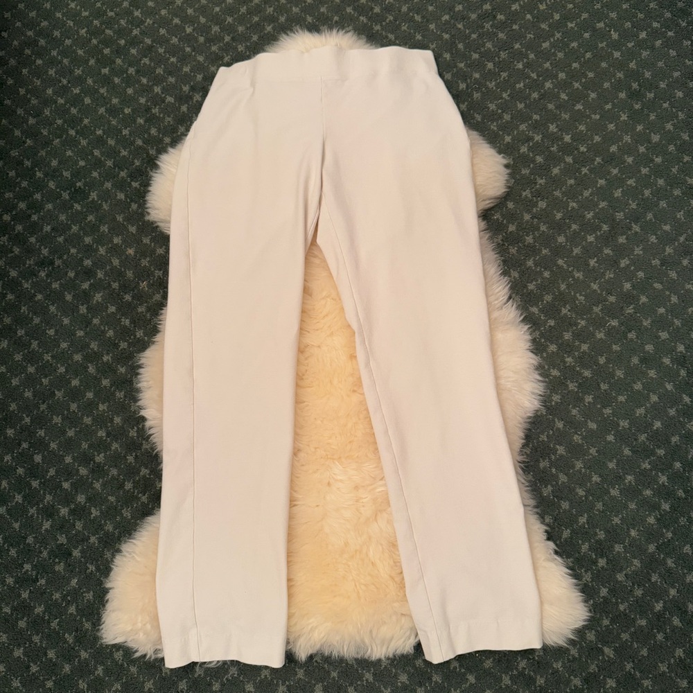Eileen Fisher White Stretch Viscose Nylon Leggings